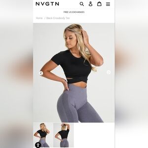 NVGTN black crossbody tee Small